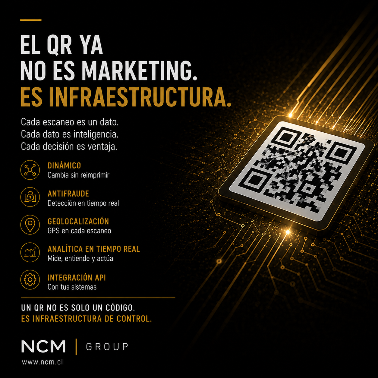 Infraestructura digital con QR y datos